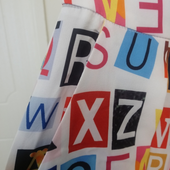 Alphabet Print Palazzo Pant's - Picture 5 of 8